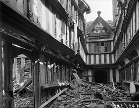 Bomb damage to Ford's Hospital, Greyfriars Lane, Coventry, 1941