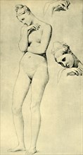 Studies for the figure of Stratonice, c1834-1840