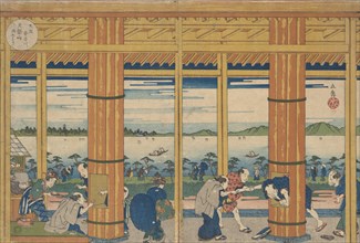 Shower-Shelter on the Shore of Tempozan Bay, 1838.