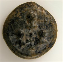 Balance Weight with Christ Blessing Two Eparchs or Emperors, Byzantine, 4th-5th century.
