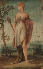 Woman with Mirror, 1540-1570. Creator: Circle of Lambert Sustris.