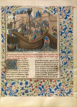 Alexander Attacks the City of Tyre; Livre des fais d'Alexandre le grant, about 1470-1475. Creator: Master of the Jardin de vertueuse consolation.