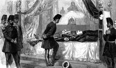 The Shah at Madame Tussaud's Gallery of Waxwork Figures, 1873. Creator: Unknown.