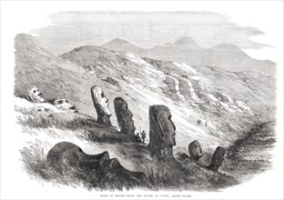 Moai monolithic statues Easter Island