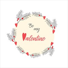 Day Saint Valentine card , love heart pink red, passion, be my Valentine. Art illustration. Vector illustration