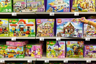 Lego toys in a store
