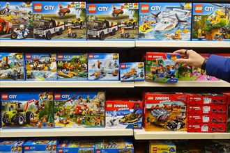Lego toys in a store