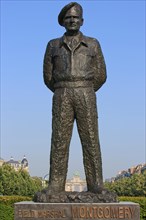 Statue of Field Marshal Bernard Law Montgomery (1887-1976) in Brussels, Belgium