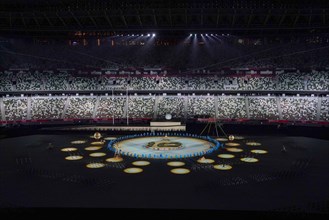 TOKYO, JAPAN - AUGUST 24: General overview during the Opening Ceremony of the Tokyo 2020 Paralympic Games at the Olympic Stadium on August 24, 2021 in Tokyo, Japan (Photo by Ilse Schaffers/Orange Pict...