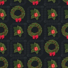 Advent Wreath Seamless Pattern