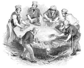 Hatters kettle several stages of Hat making clothing clothes apparel leather urine stink smell horrible job Hatmaking millinery